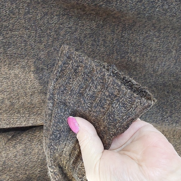 New Traditions- Mens Brown Argyle! 100% Shetland Wool Sweater Vintage Sz.Large - Picture 7 of 8